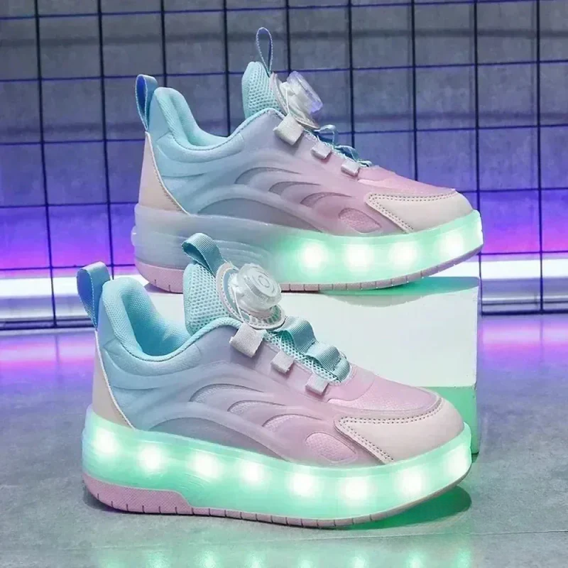 Tênis Infantil Pumello com Rodinhas e Luzes LED
