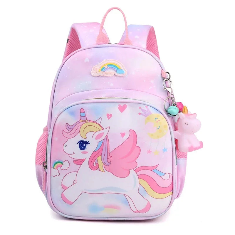 Mochila Infantil Escolar de Unicórnio CTN Rosa para Meninas Leve