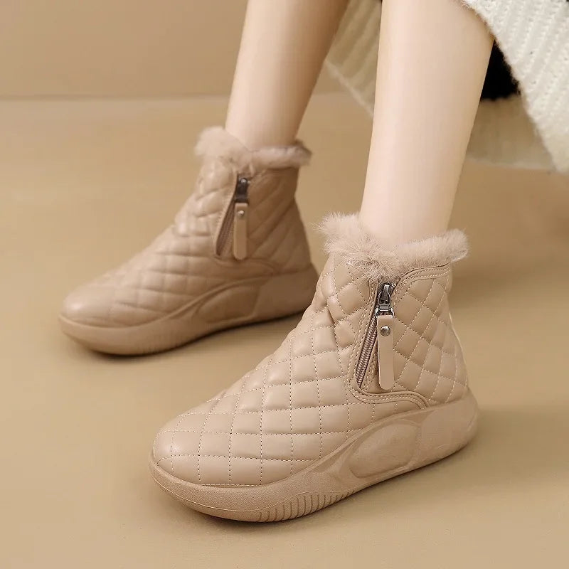 Bota Feminina Para Inverno com Zíper Solado Grosso (Promoção de Inverno 2025)