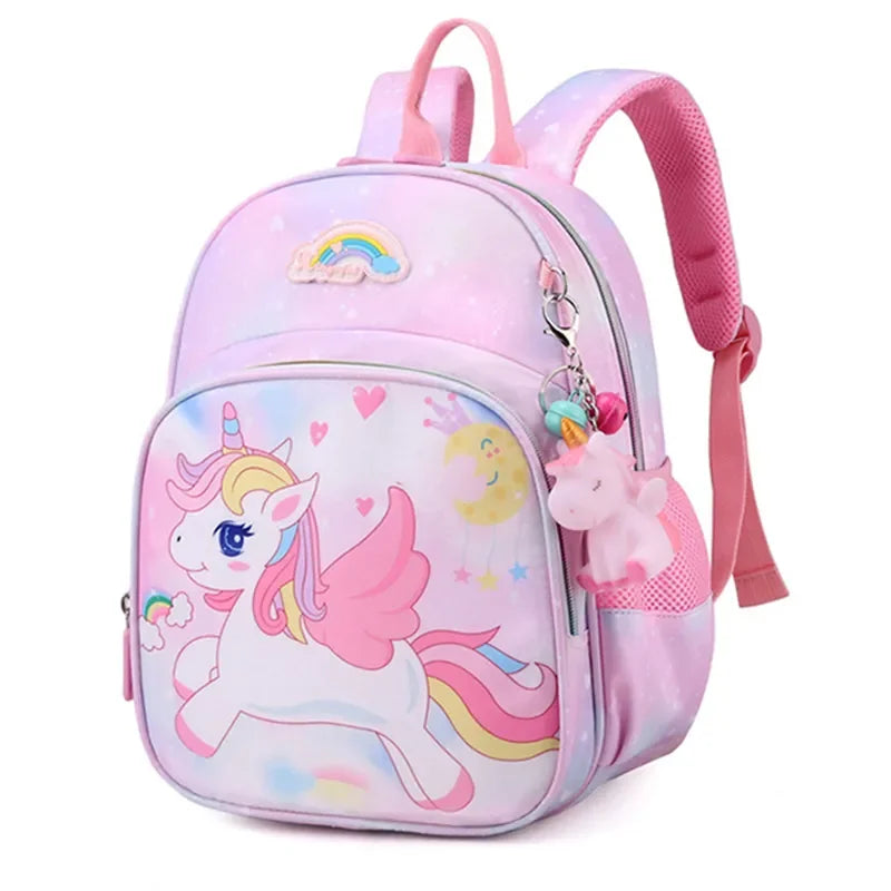 Mochila Infantil Escolar de Unicórnio CTN Rosa para Meninas Leve