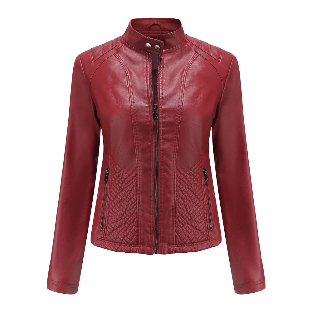 Jaqueta Feminina Estilo Biker com Zíper Luxy - (Promoção de Inverno 2025)