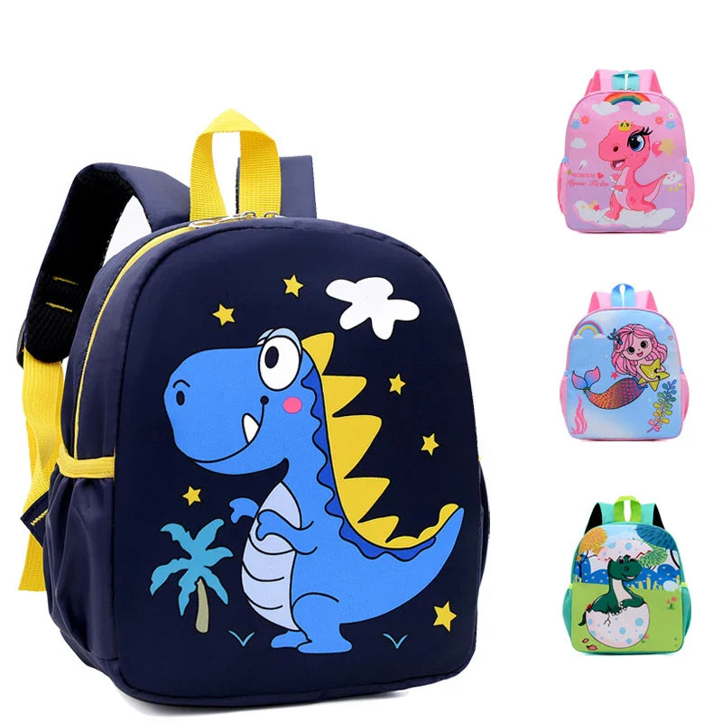 Mochila Infantil Escolar Dinossauro com Alças Ajustáveis