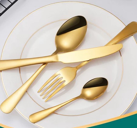 Faqueiro Golden em Aço Inox Cabana Real