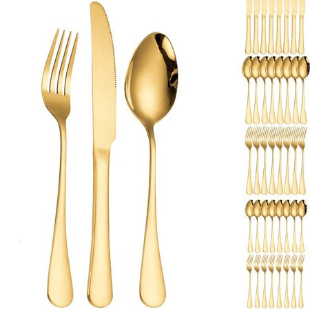Faqueiro Golden em Aço Inox Cabana Real