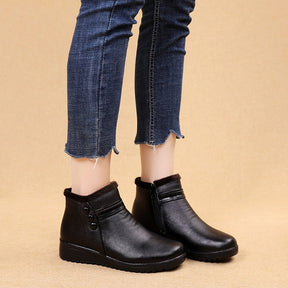 Bota Couro de Inverno Peluciado - Hellena - (Promoção de Inverno 2025)