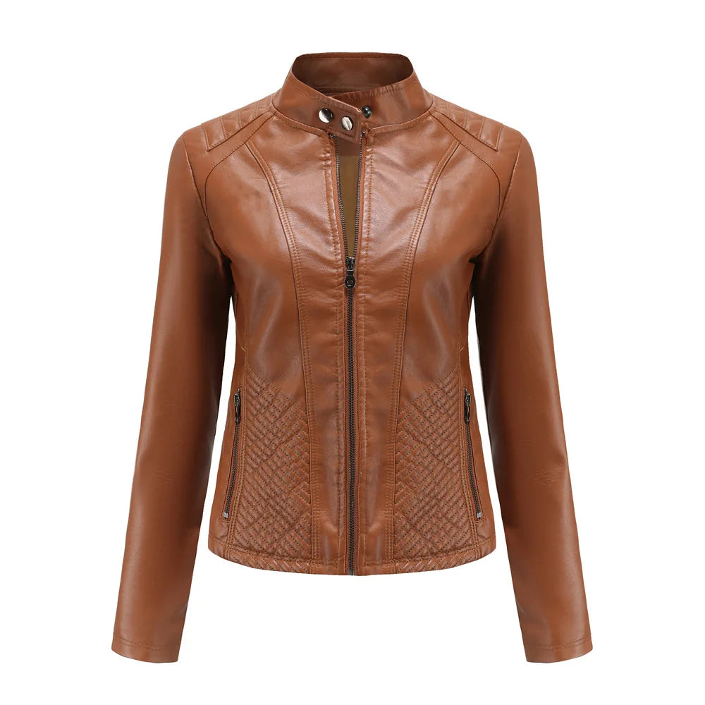 Jaqueta Feminina Estilo Biker com Zíper Luxy - (Promoção de Inverno 2025)