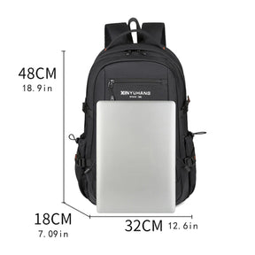 Mochila Unissex Fashion de Grande Capacidade com Compartimento Para Notebook