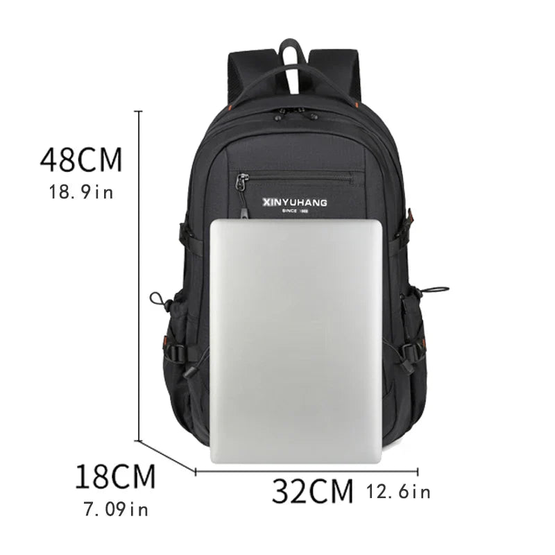 Mochila Unissex Fashion de Grande Capacidade com Compartimento Para Notebook
