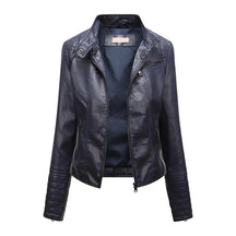 Jaqueta Feminina Slim com Gola Alta Estilo Biker - (Promoção de Inverno 2025)
