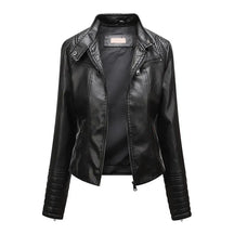 Jaqueta Feminina Slim com Gola Alta Estilo Biker - (Promoção de Inverno 2025)