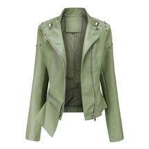 Jaqueta Feminina Estilo Motociclista com Gola Alta - (Promoção de Inverno 2025)