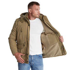 Jaqueta Masculina Tática com Capuz Forro Fleece e Bolsos - (Promoção de Inverno 2025)