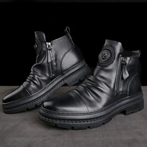 Bota Masculina Cano Alto com Zíper Lateral - (Promoção de Inverno 2025)