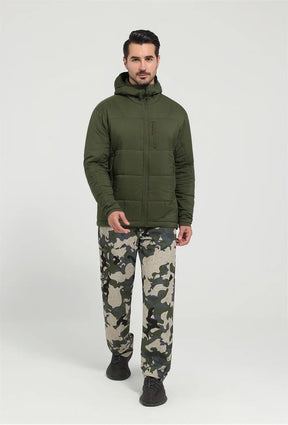 Jaqueta Masculina Térmica de Nylon Ripstop com Estampa Xadrez - (Promoção de Inverno 2025)