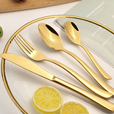 Faqueiro Golden em Aço Inox Cabana Real