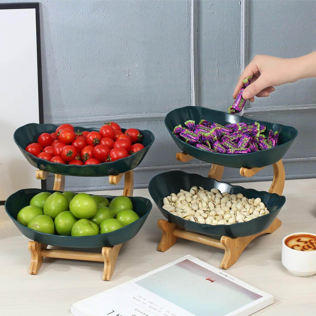 Cesta de Mesa e Decoração em Bambu Cabana Real