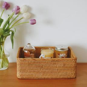 Conjunto de Cesto de pães Rattan Cabana Real