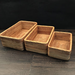 Conjunto de Cesto de pães Rattan Cabana Real