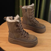 Bota Chelsea Feminina Cano Curto com Plataforma Forro Peluciado – (Promoção de Inverno 2025)