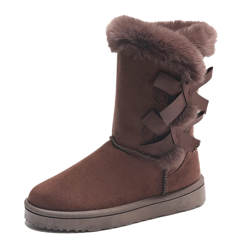 Bota Feminina com Laço Cano Curto Solado Plataforma – (Promoção de Inverno 2025)