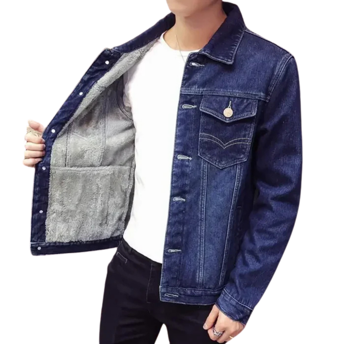 Jaqueta Jeans Masculina Peludo Style - (PROMOÇÃO DE INVERNO 2025)