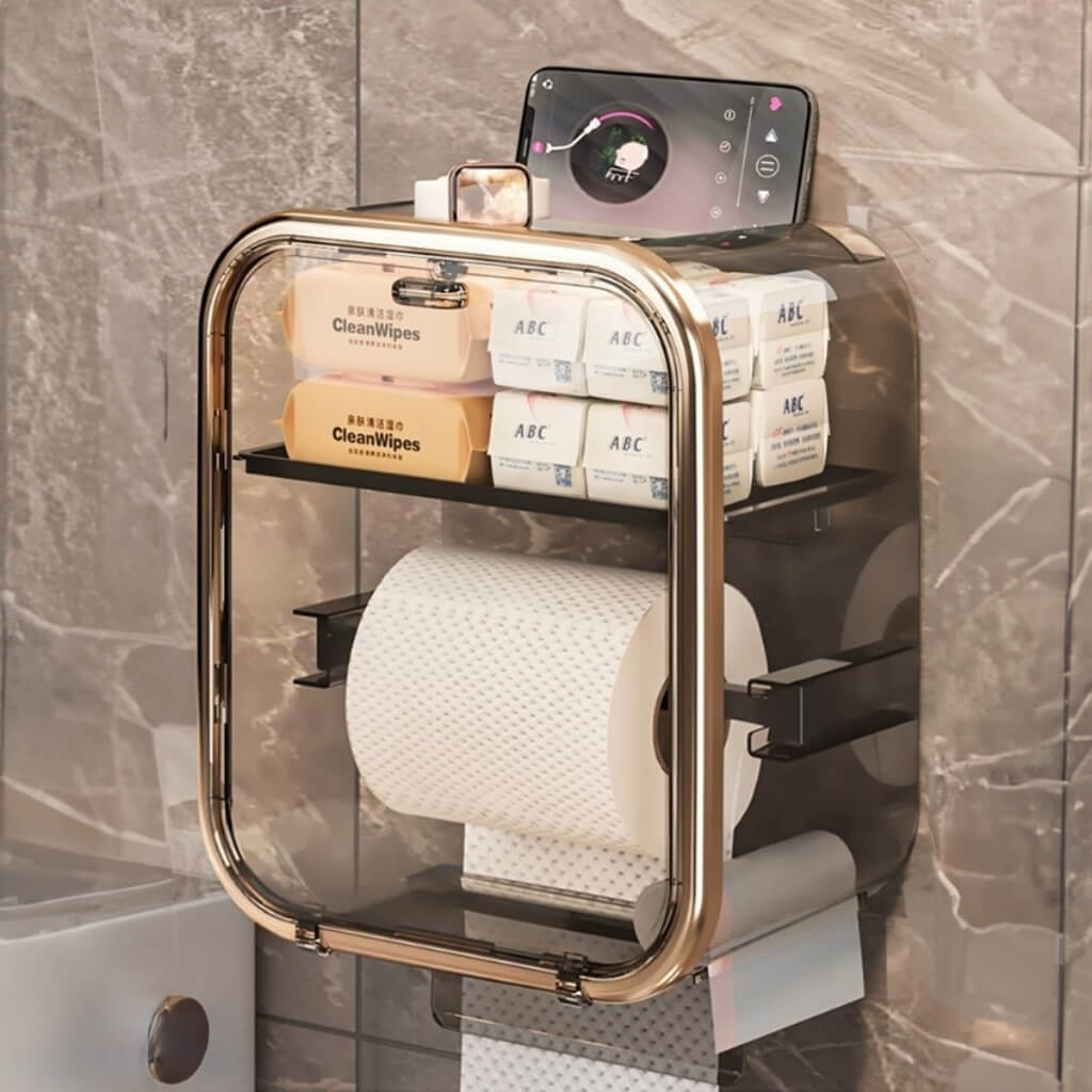 Porta Papel Higiênico Transparente Cabana Real